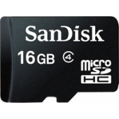 Карта памяти SanDisk microSDHC (Class 4) 16GB [SDSDQM-016G-B35]