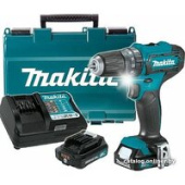 Ударная дрель-шуруповерт Makita HP333DWAE (с 2-мя АКБ, кейс)