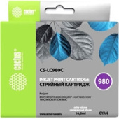 Картридж CACTUS CS-LC980C (аналог Brother LC980C)