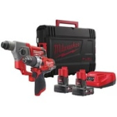 Наборы электроинструментов Milwaukee 4933459813 (шуруповерт, перфоратор, 2 АКБ, кейс)
