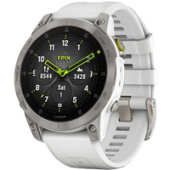 Умные часы Garmin Epix Sapphire Gen 2 (серебристый титан/белый)