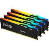 Оперативная память Kingston FURY Beast RGB 4x32ГБ DDR5 5600 МГц KF556C40BBAK4-128
