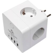 Сетевой фильтр Cablexpert CUBE-4-СU3-W