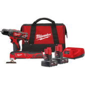 Наборы электроинструментов Milwaukee М12 ВPP2D-402B 4933441250 (шуруповерт, реноватор, 2 АКБ, сумка)