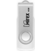 USB Flash Mirex SWIVEL WHITE 4GB (13600-FMUSWT04)