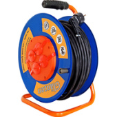 Удлинитель на катушке Glanzen EB-50-010 (50 м, синий)