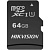 Карта памяти Hikvision microSDHC HS-TF-C1(STD)/64G/Adapter 64GB (с адаптером)