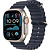 Умные часы Apple Watch Ultra 2 LTE 49 мм (титановый корпус, титановый/темно-синий, ремешок из эластомера)